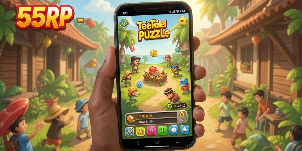 Tampilan gameplay puzzle yang menarik dari 55RP.