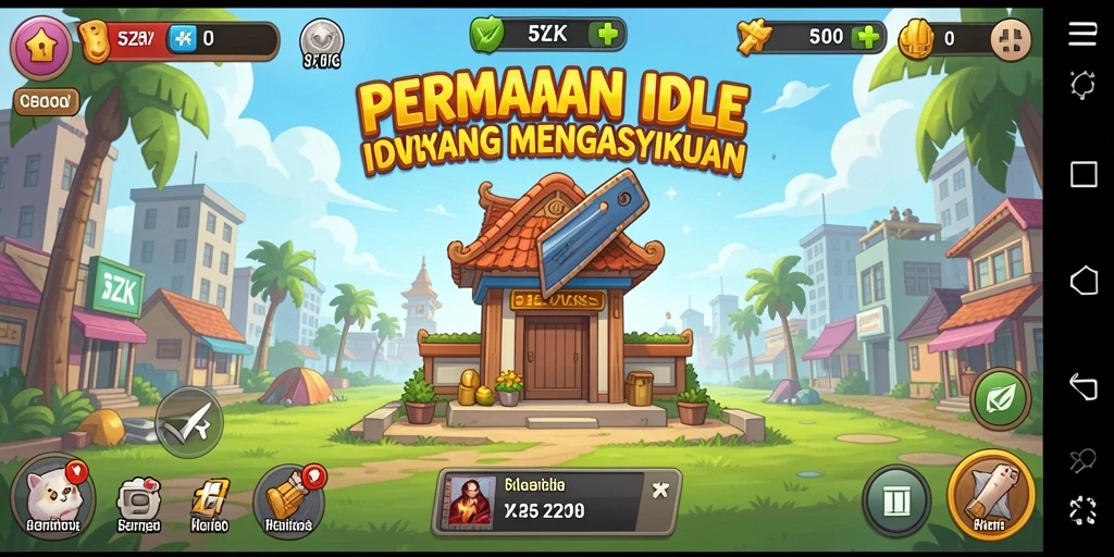 Screenshot gameplay <strong>5ZK</strong> yang menampilkan interaksi pemain dengan elemen Idle.