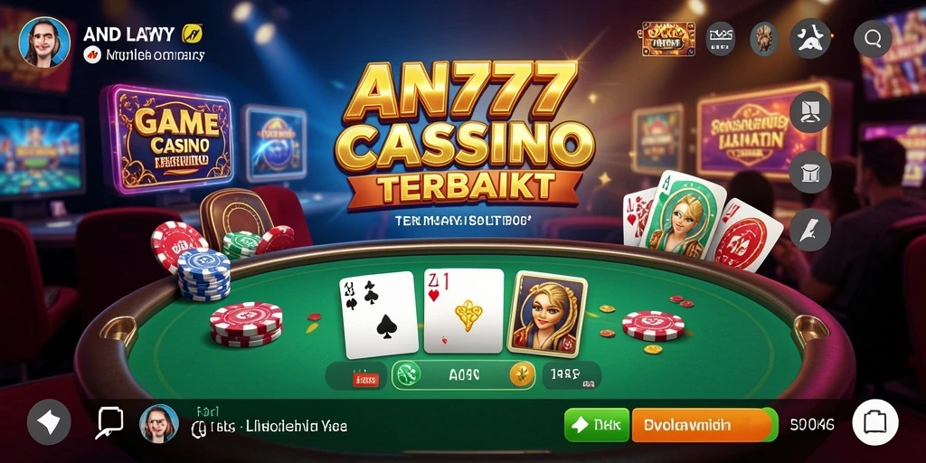Tampilan gameplay AN777 yang mendebarkan dalam suasana Live Casino.