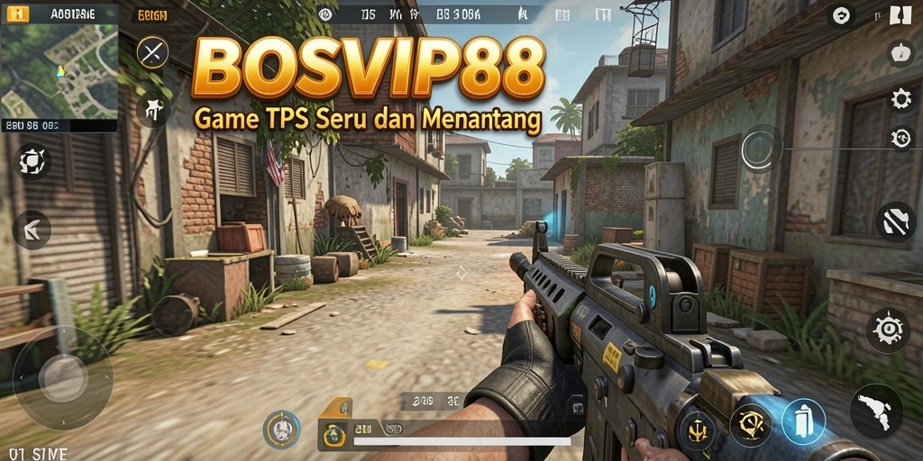 Screenshot gameplay BOSVIP88 yang menunjukkan aksi seru dalam TPS.