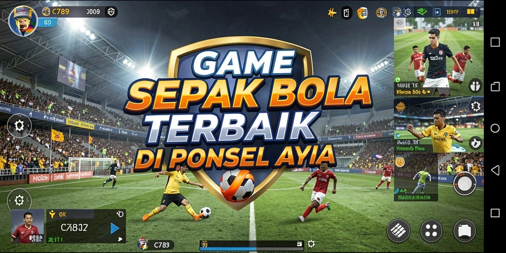 Screenshot C789 menampilkan aksi menegangkan dalam permainan sepak bola.