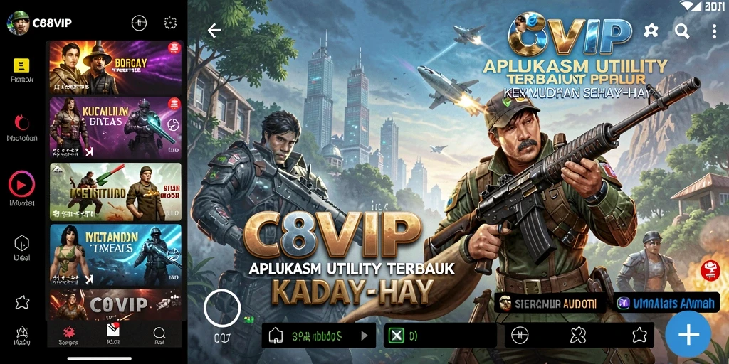 Tampilan antarmuka C8VIP yang sederhana dan mudah digunakan.