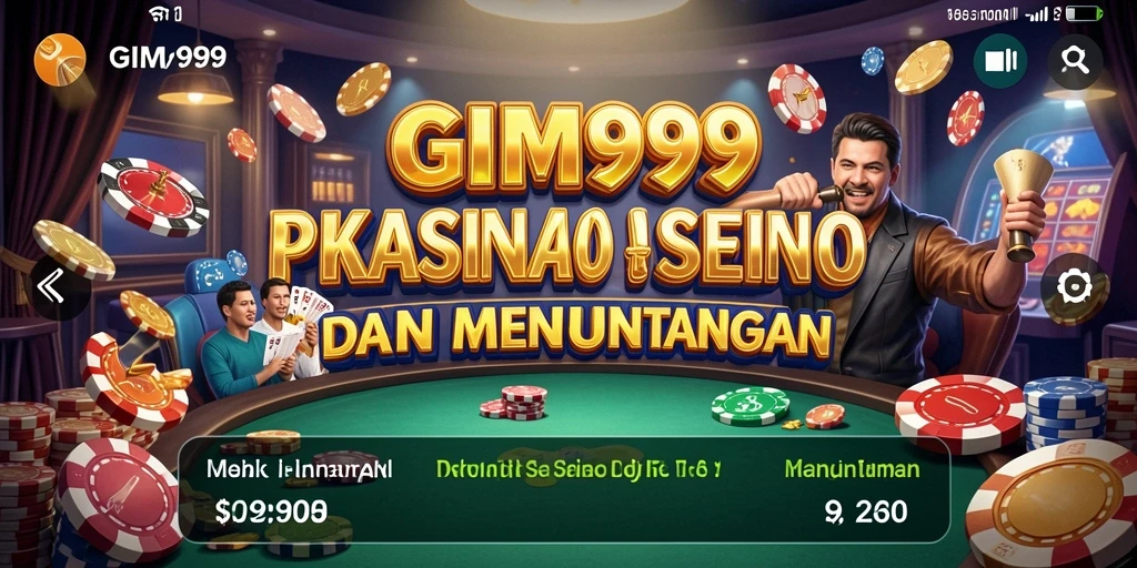 Screenshot gameplay GIM999 menampilkan pengalaman Kasino yang mengasyikkan.