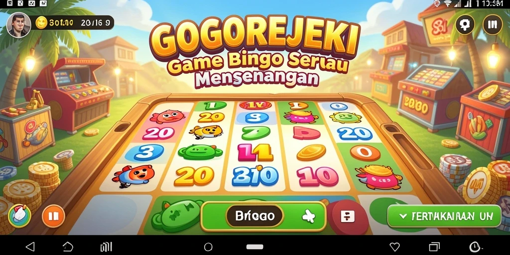 Tampilan gameplay seru di GOGOREJEKI, saat pemain menandai nomor Bingo.