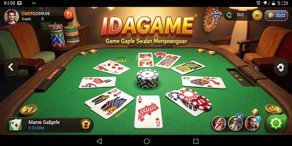 Tampilan menarik dari gameplay Gaple di IDAGAME.