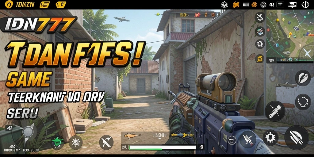 Gameplay IDN777 yang intens dan mendebarkan dalam mode FPS.