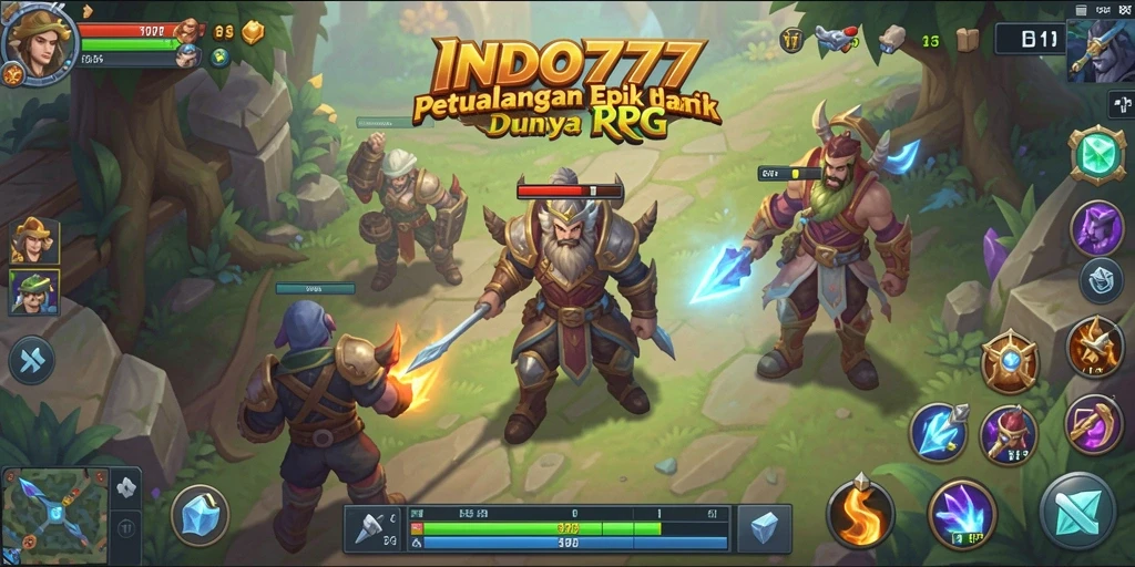 Gameplay INDO777 menampilkan pertarungan seru dan eksplorasi dunia RPG.