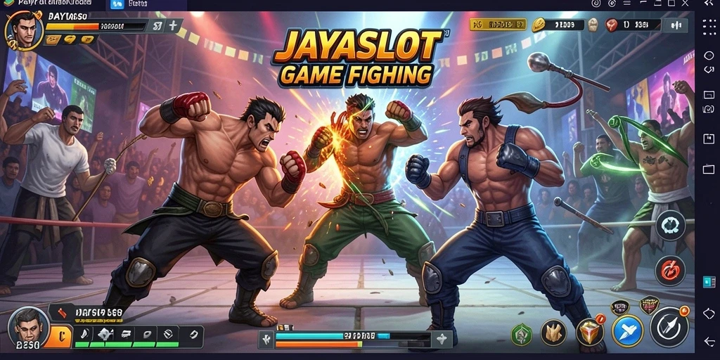 Tampilan gameplay JAYASLOT yang mendebarkan dalam pertarungan.