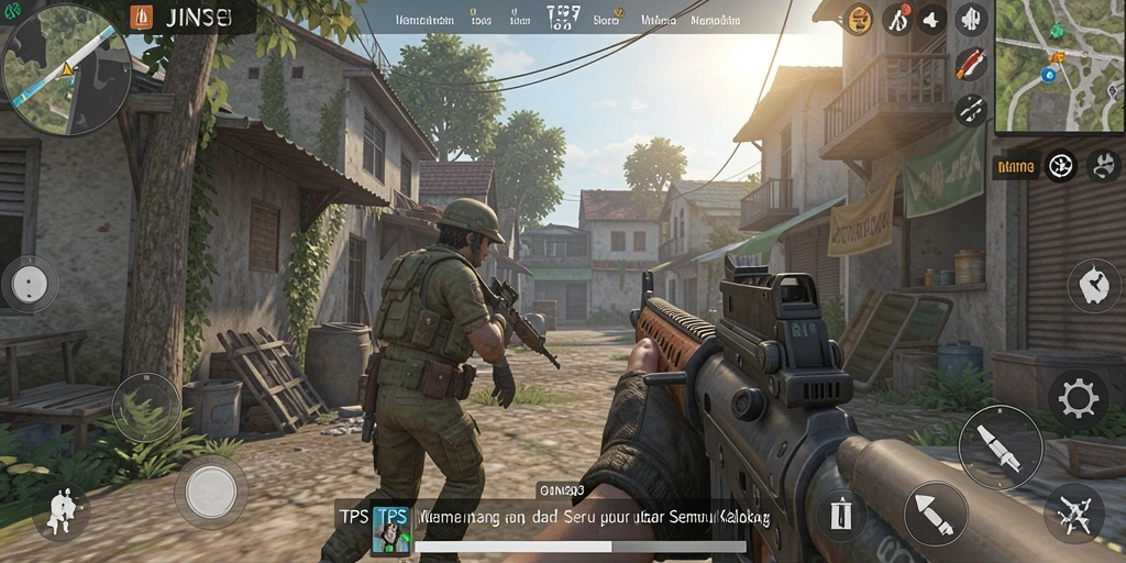Gameplay seru JIN33 dengan aksi tembak-menembak yang intens.