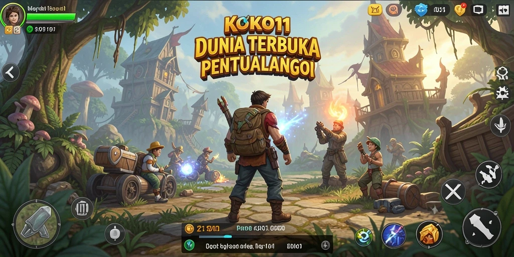 Screenshot gameplay KOKO11 yang menampilkan aksi petualangan Open World.