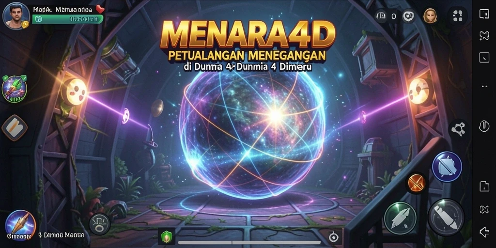 Screenshot MENARA4D menunjukkan aksi petualangan yang mendebarkan di menara.