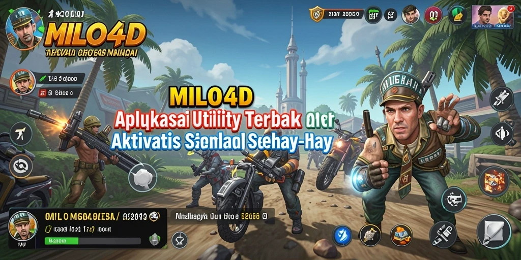 Tampilan utama <strong>MILO4D</strong> dengan berbagai fitur utility yang memudahkan pengguna.