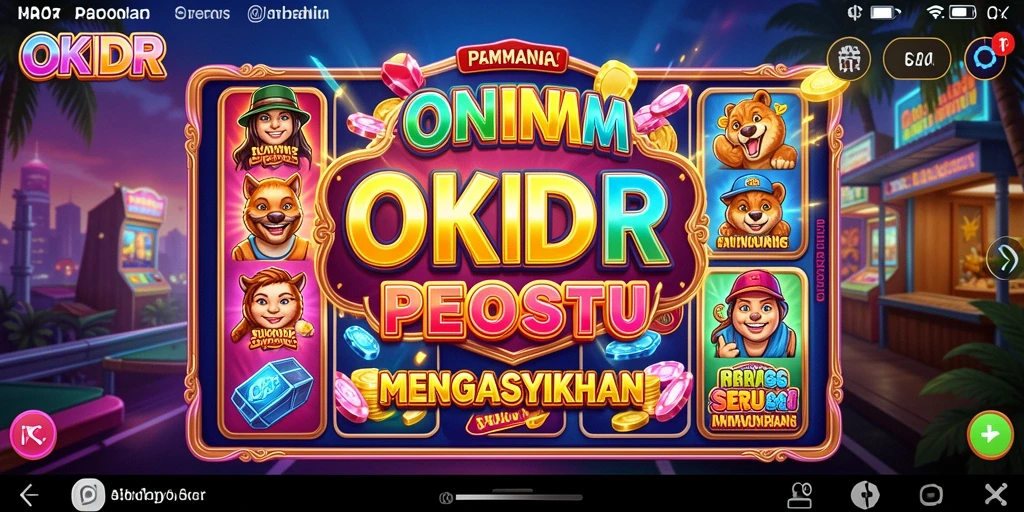 Tampilan gameplay OKIDR dengan grafis yang cerah dan menawan.