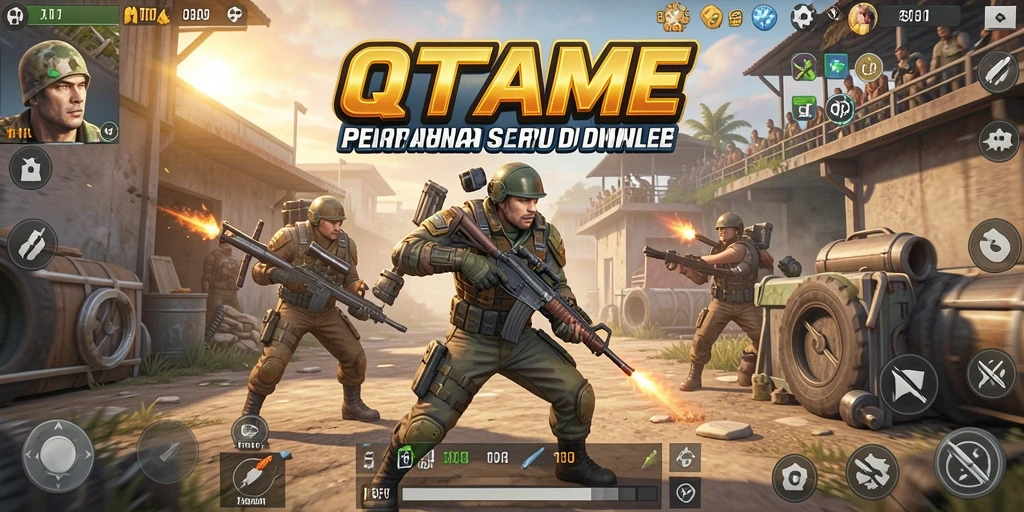 Gameplay seru QTGAME dalam pertempuran Battle Royale.