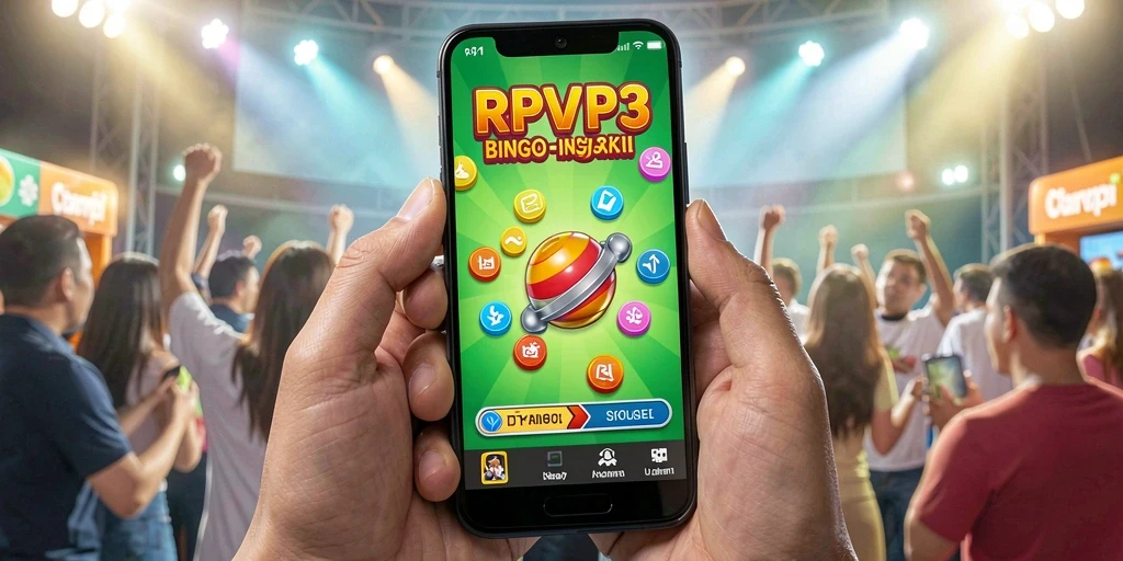 Screenshot gameplay RPVIP3 yang menunjukkan suasana permainan Bingo yang seru.
