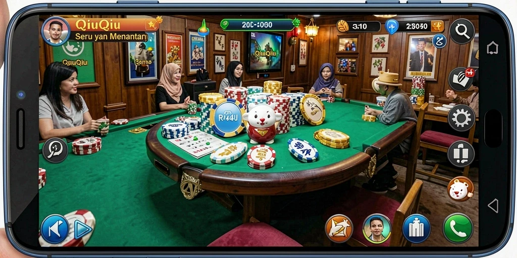 Tampilan gameplay QiuQiu yang menarik di RR44.