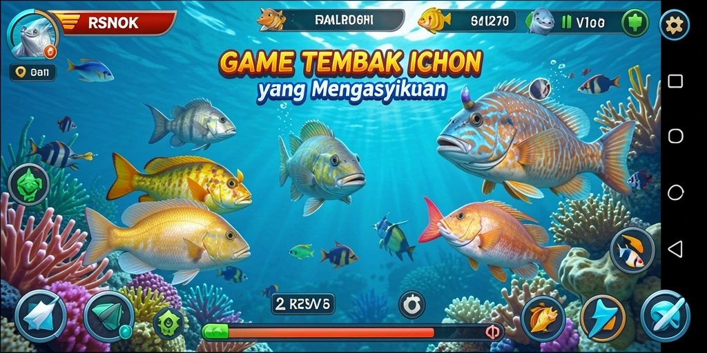 Tampilan menarik dari gameplay Tembak Ikan RSNOK.