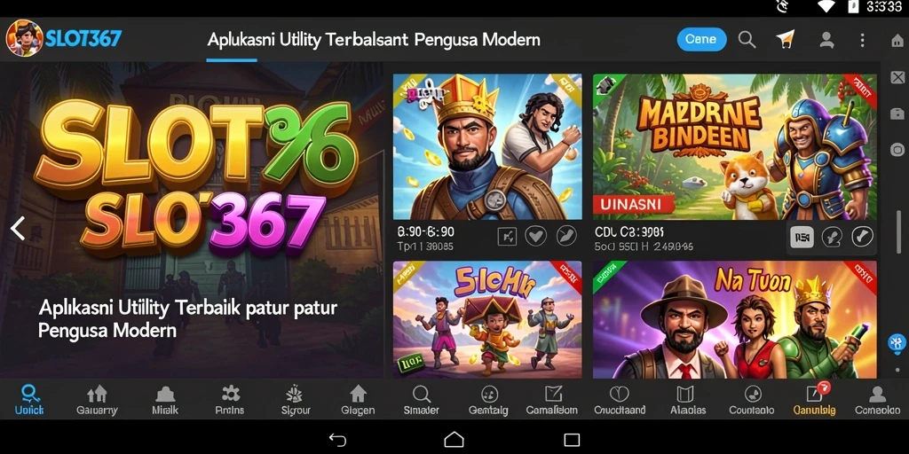Tampilan antarmuka SLOT367 yang modern dan user-friendly.