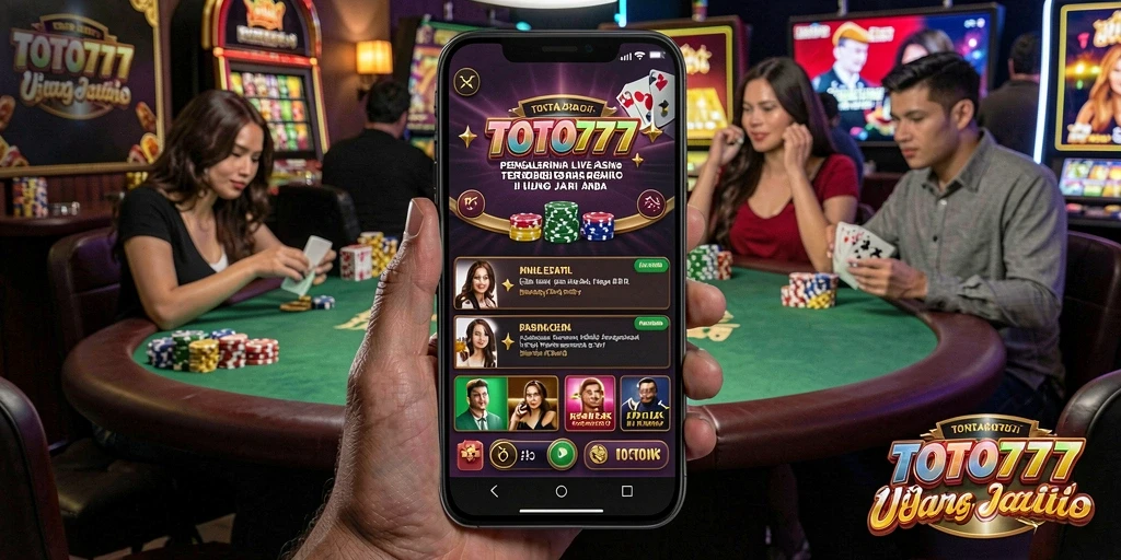 Tampilan menarik dari permainan Live Casino di TOTO777