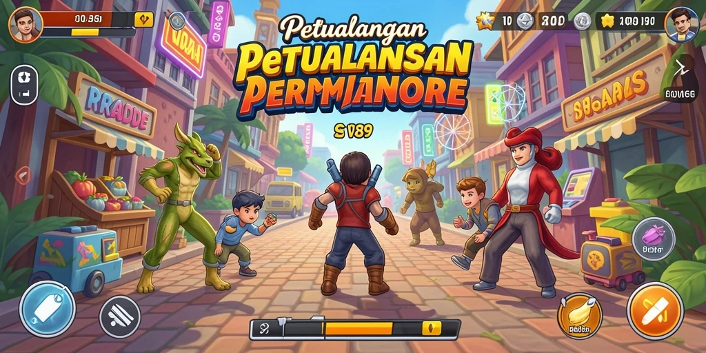 Screenshot gameplay V89 menampilkan aksi seru dalam game Arcade.